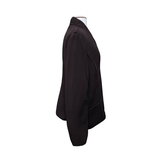 Eileen Fisher Womens Brown Textured Rayon & Silk Mandarin Collar Button Jacket L - Picture 7 of 13